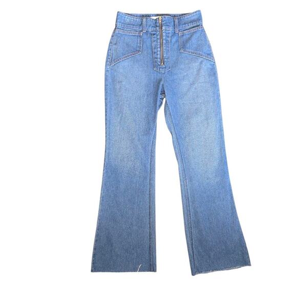 Reformation Denim - Reformation Cher Denim Jean Ellis Wash Flared Size 25